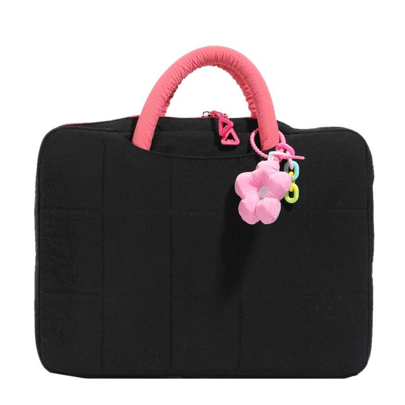 

TS JYL laptop bag,2025 Square Cosmetic Bag Large Capacity Portable Travel Storage Pouch 35*24*4cm small size without accessories чёрный