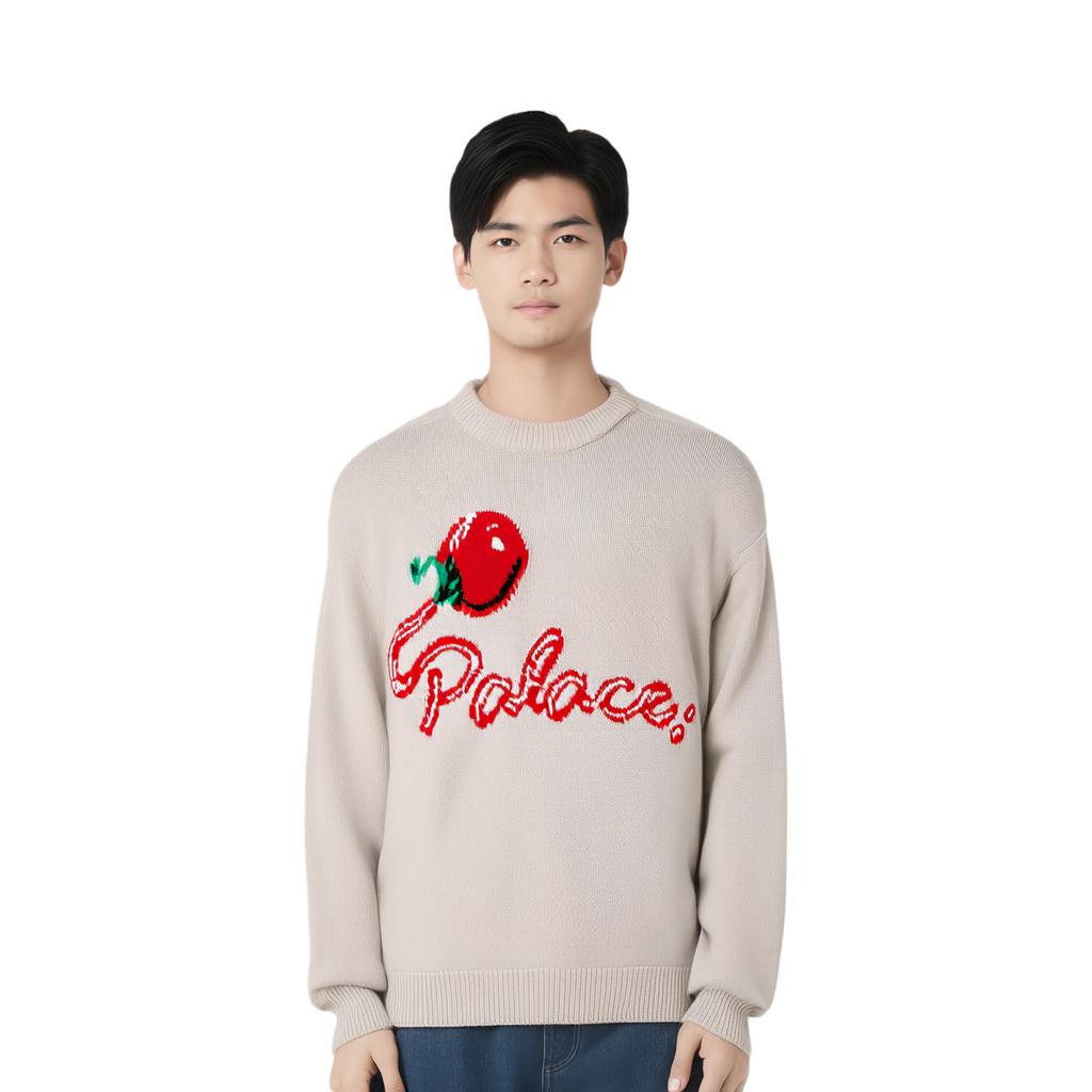 Palace Tommy Knit Off White Unisex Tops P29KW033