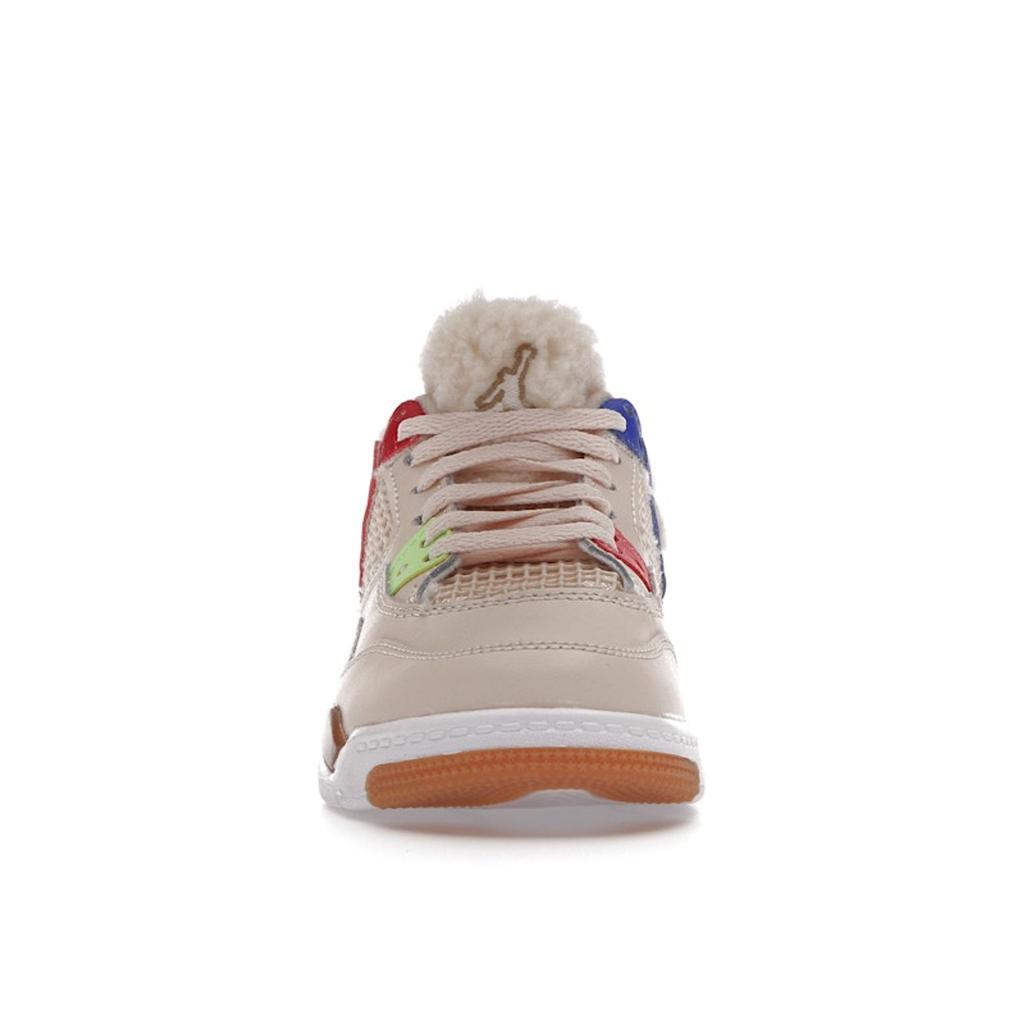 Air Jordan 4 Retro PS Wild Things Kids Sneakers Cream Sail University-Red DH0573-264