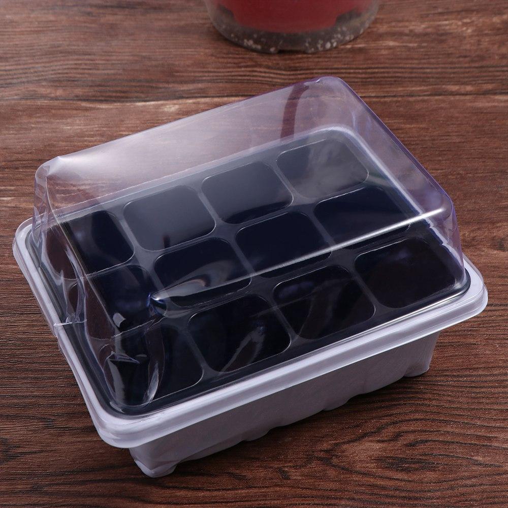 White Portable Nursery Box Set Breathable Plant Seedling Tray Germination Box  Bonsai