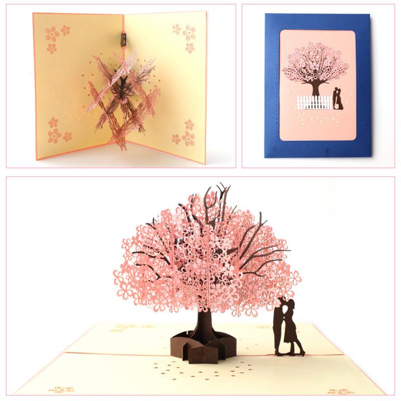 3D Pop Up Greeting Card Romantic Love Flowers Butterfly Bouquet Handmade Surprise Card Anniversary Birthday Valentine's Day Gift