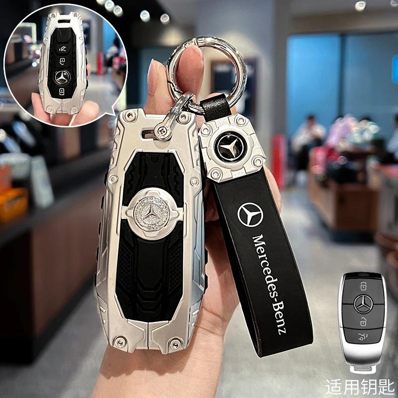 Carbon Fiber Key Fob Cover for Benz Key Case Protector Shell for Benz A-B-C Class S-Class G-Class E-Class CLA GLB CLS GLE GLC FF2