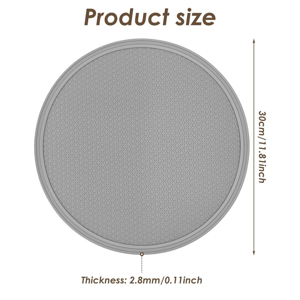 Silicone Insulation Pad Heat-resistant Pot Mat Coaster Oven Microwave Liners Non-slip Round Tripod Pad Kitchen Accessories