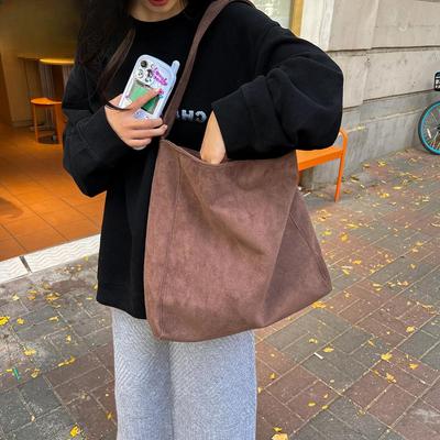 Unterarmtasche für Damen, modischer Tweed-Stoff, große Kapazität, Umhängetasche, lässige Handtasche für den täglichen Bürogebrauch, einfarbige Handtasche