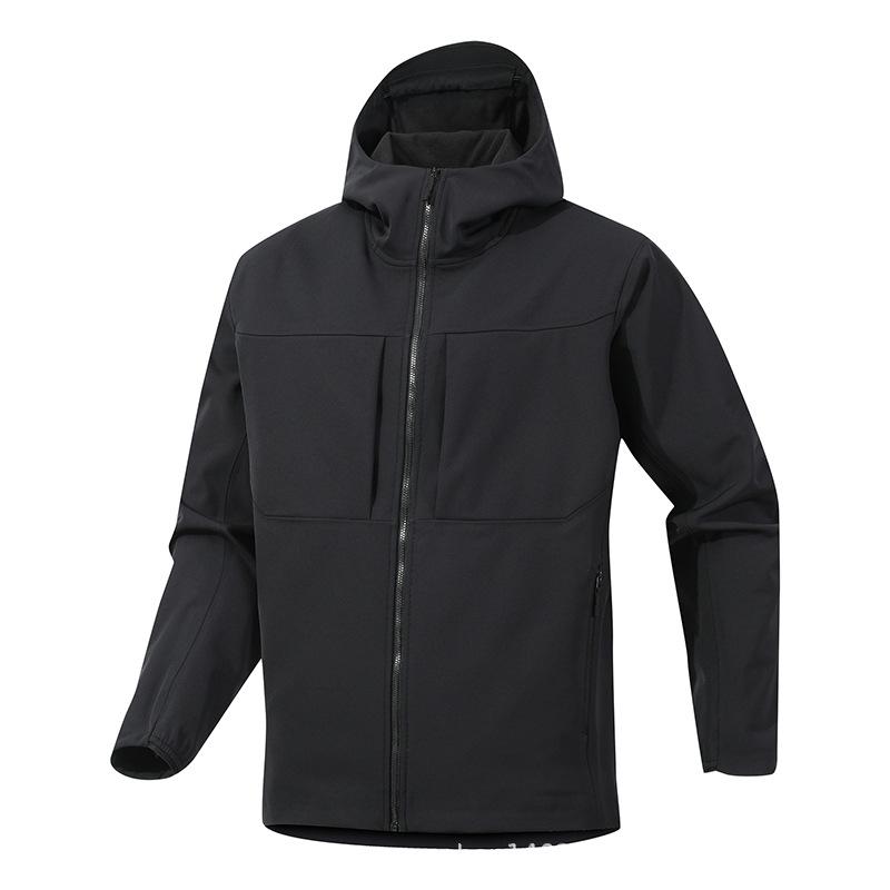 Autumn Soft Shell Mountaineering Jacket - Seamless Welded Couples Outdoor Sports Design S чёрный