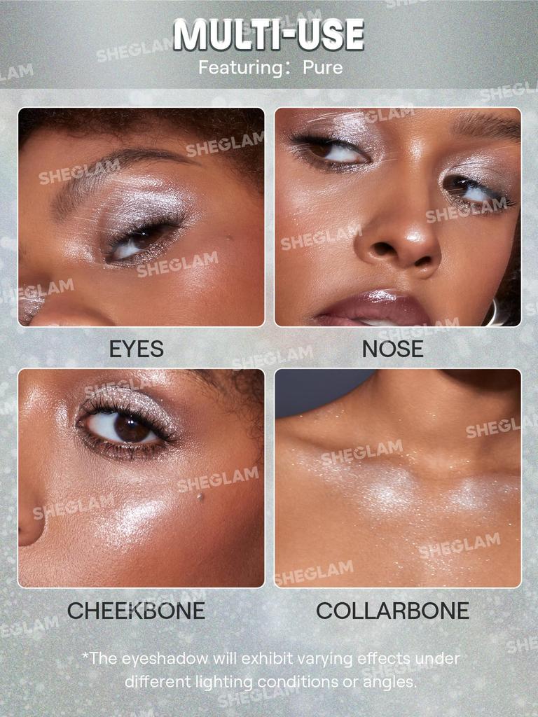 SHEGLAM Enigma Sparkly Eyeshadow Lightweight Texture Diamond Shine - Pure
