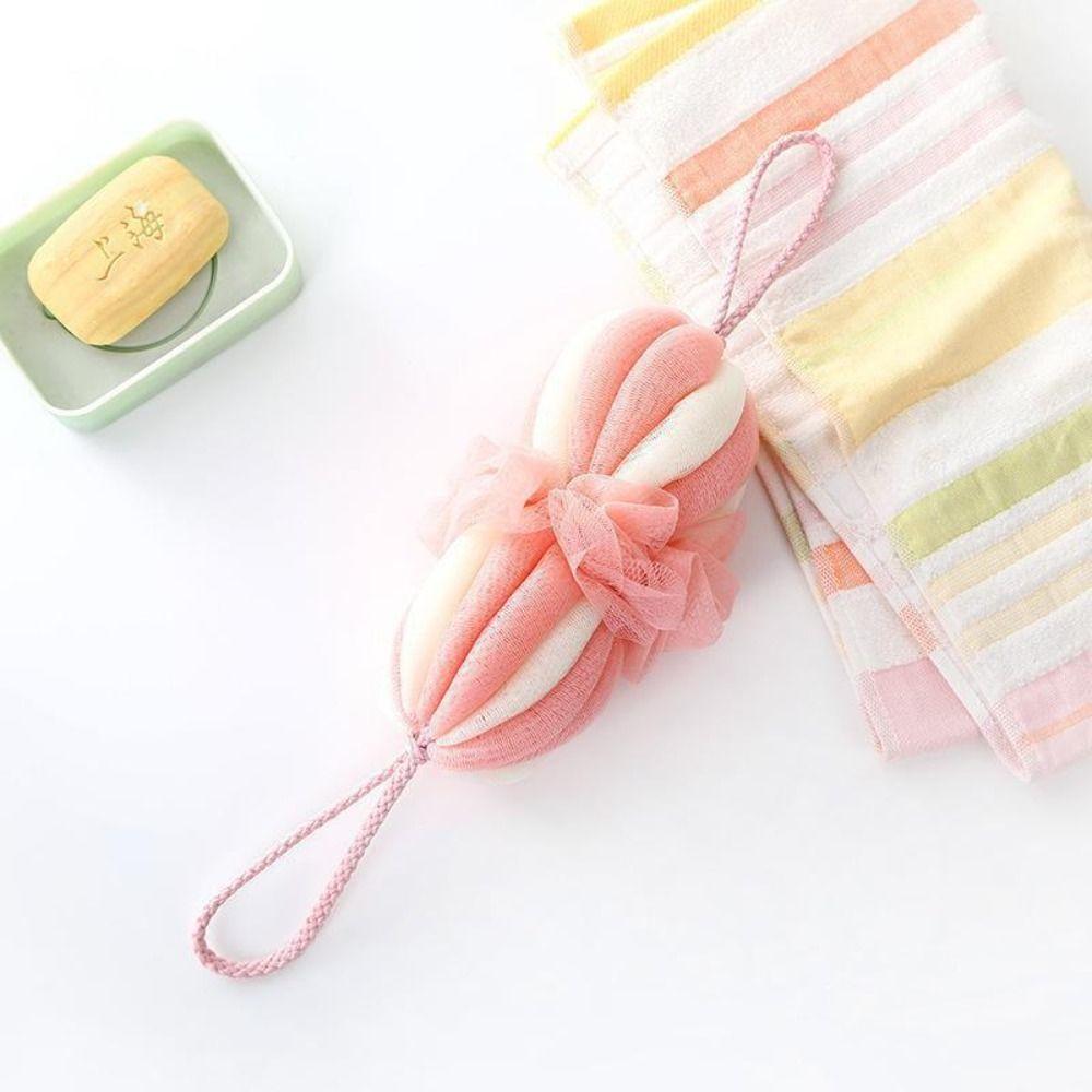 

Soft Body Bath Sponge Luxuriate Shower Ball Bathing Tool Foaming Bath Flower Ultimate Relaxation рожевий