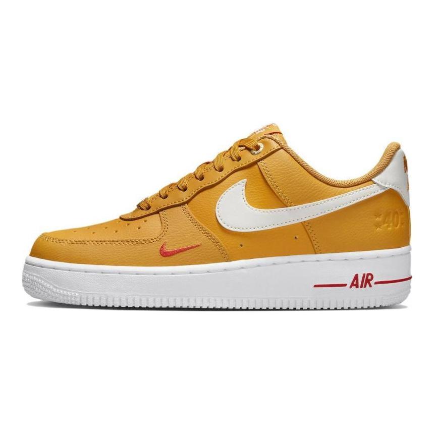 Nike Air Force 1 Low '07 Se 40th Anniversary Yellow Ochre Mini Swoosh Women's Sneakers DQ7582-700