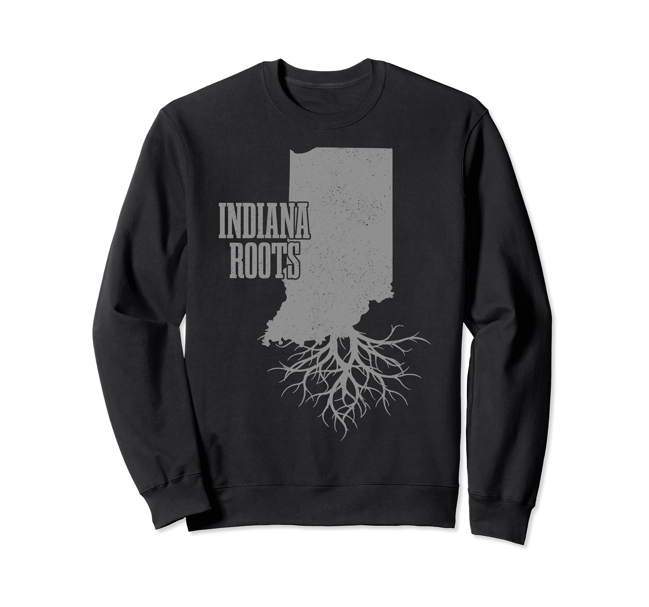 

Indiana Roots Vintage USA Patriotic Pride State Map Gift Sweatshirt