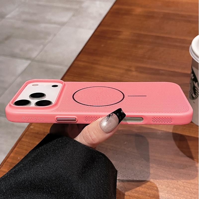 Wärmeableitung für Magsafe Magnetische Hülle für iPhone 17 16 15 14 13 12 Pro Max Plus 17Pro Atmungsaktive Wireless Charge Abdeckung