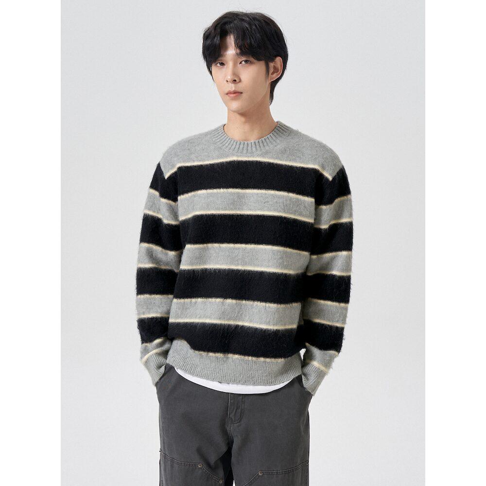 8Seconds Multi-Stripe Round Knit Gray Gray (Antique Silver)/M