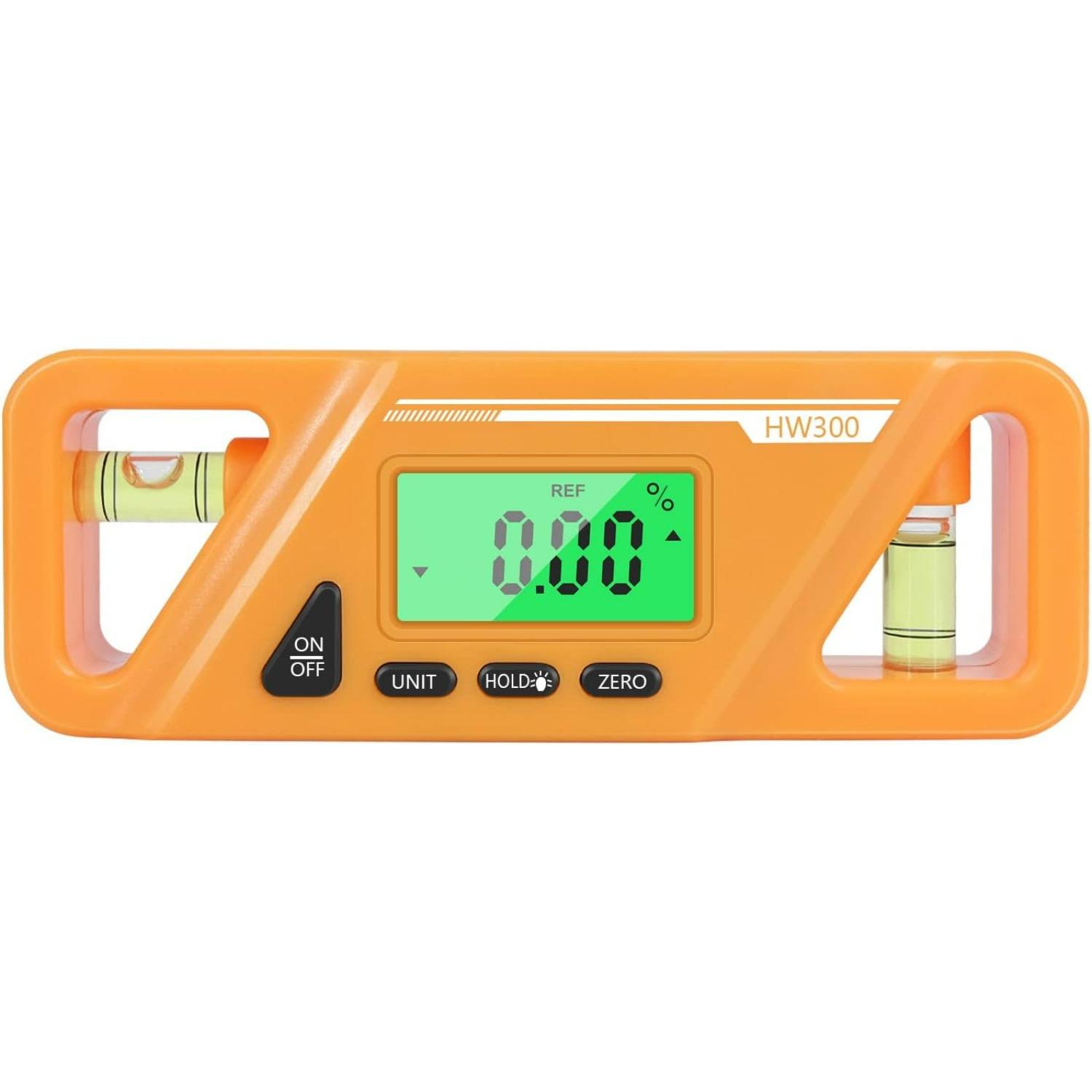 

Digital Torpedo Level and Protractor, Magnetic Angle Meter,Absolute and Relative Measurement, Slope Conversion for Woodworking Home Drainage Leveling оранжевый