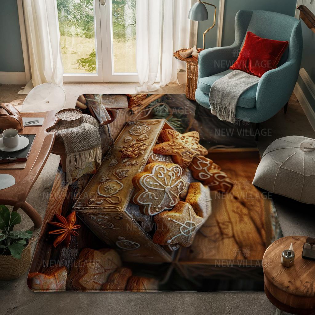 House entrance carpet Home door mat Living Room Bath Foot bathroom non-slip water absorption rugs bath Merry Christmas winter