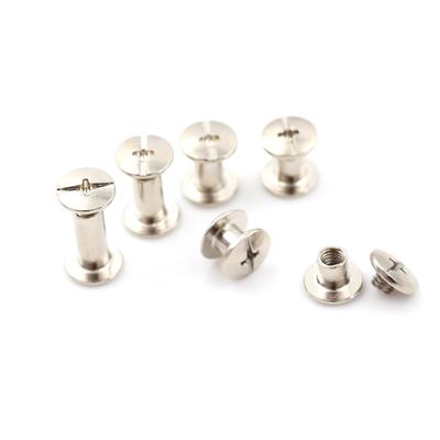 20Pcs  Nickel Binding Chicago Screws Nail Rivets Album Craft 5X6Mm Useful