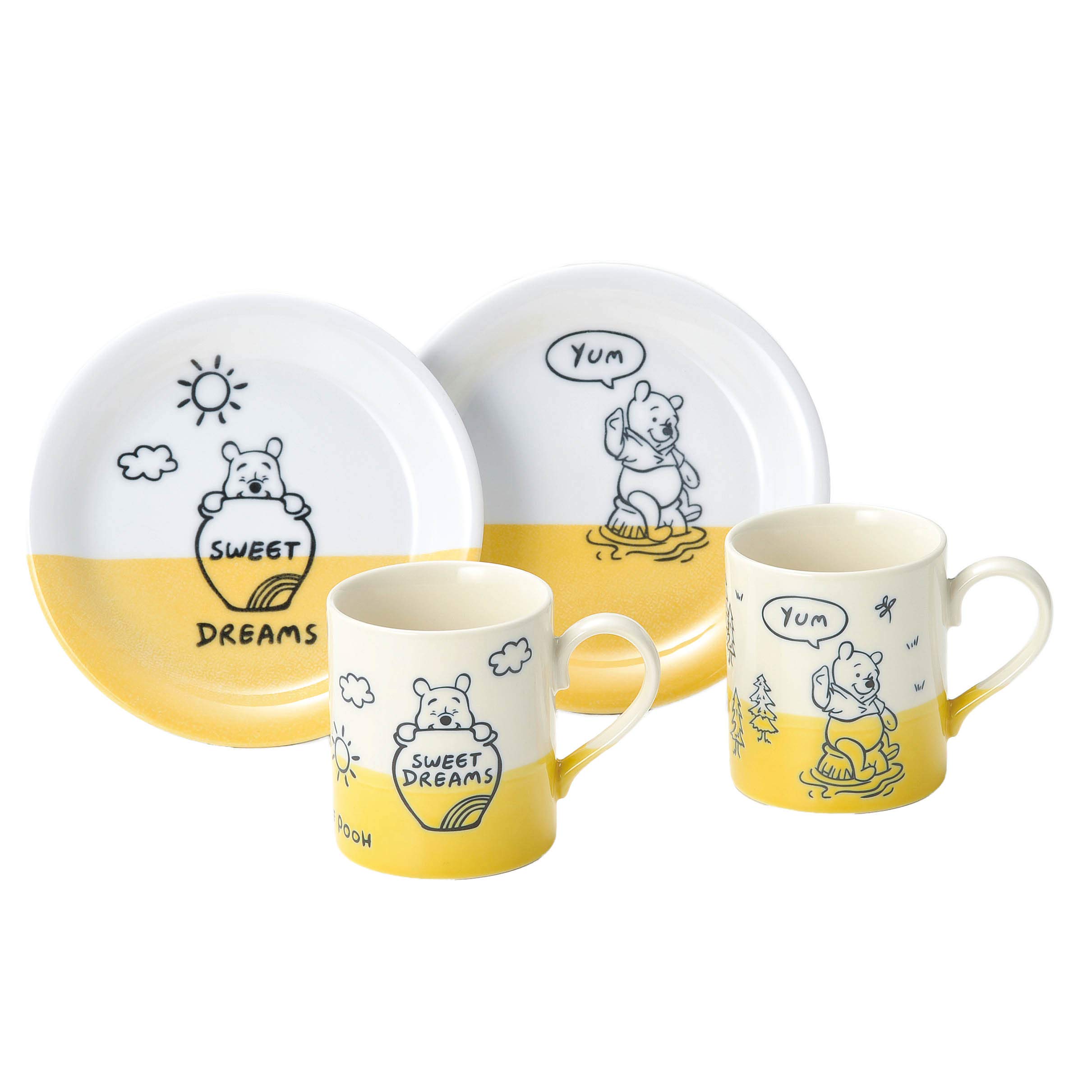 

Керамика Мисато Дисней Винни Пух Медово-желтая кружка Тарелка Набор & 3530-02