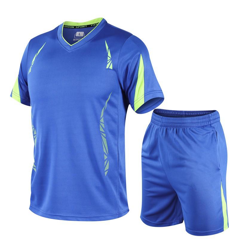 Men's Summer Fitness Quick-Dry Sports Set: Short Sleeve T-Shirt & Loose Running Shorts