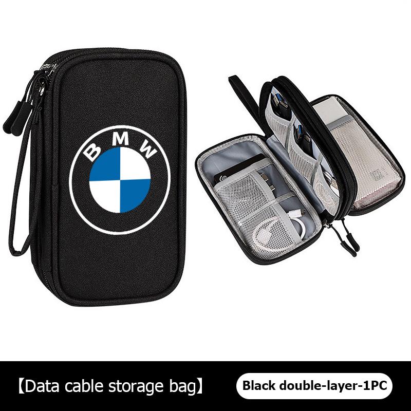 Digital Product Storage Bag Portable Headphone USB Cable Charger For BMW M F10 F20 F30 F40 F15 F25 F26 F31 F49 E62 E83 E84