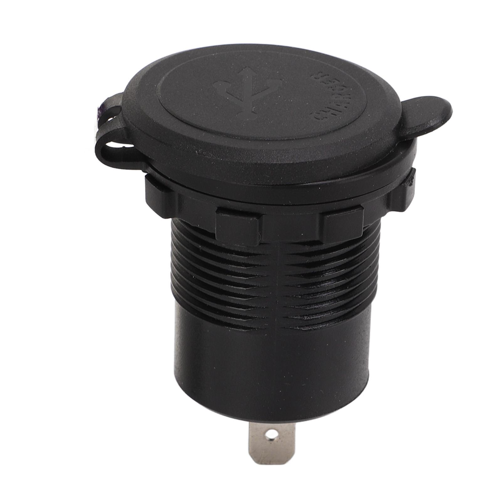 

Автомобильное USB-зарядное устройство Двойной USB-порт QC3.0 Быстрая зарядка Синий свет с кнопкой-выключателем 1224В Универсальный для