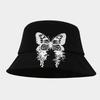 Trend brand positioning butterfly fashion bucket hat women's summer shopping visor male personality basin hat tide
