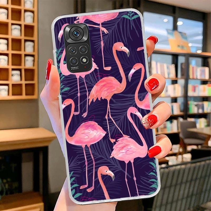 Pink Red Flamingo Cover Phone Case For Xiaomi Redmi Note 15 14 13 12 11 10 Pro Plus 14S 12S 11S 11T 11E 10S Soft Fundas Shell Re