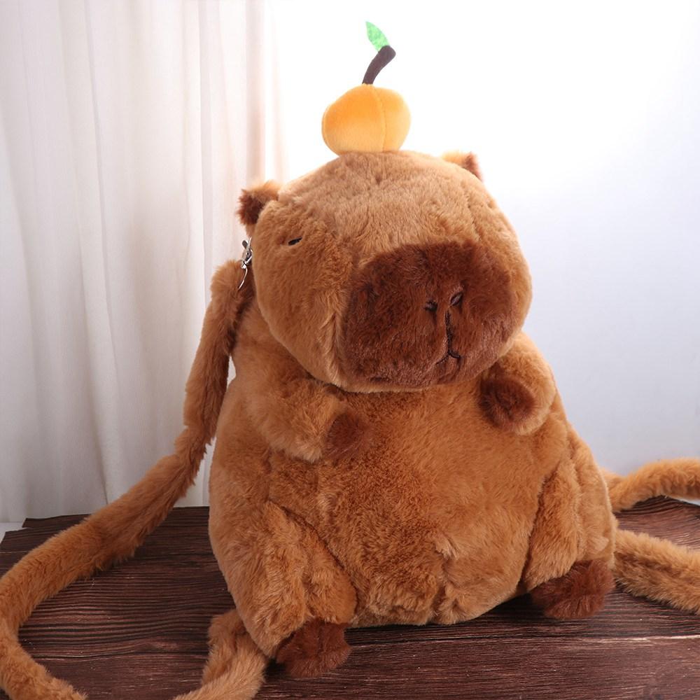 Plush Capybara Capybara Plush Backpack Animal Cartoon Capybara Plush Bag  Kids Birthday Gift