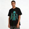 Cool Skull Listening Music OK Gesture Graphic Casual Top Pure cotton T-shirt