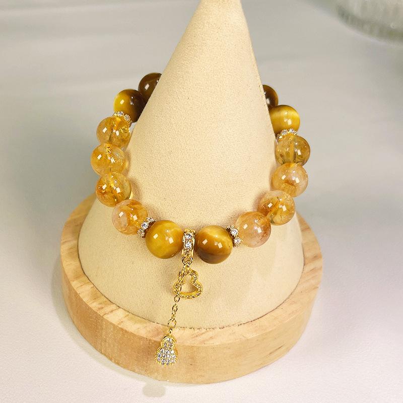 Crystal Wealth and Luck Bracelet: Golden Tiger's Eye 2025 Women's Fashion Jewelry