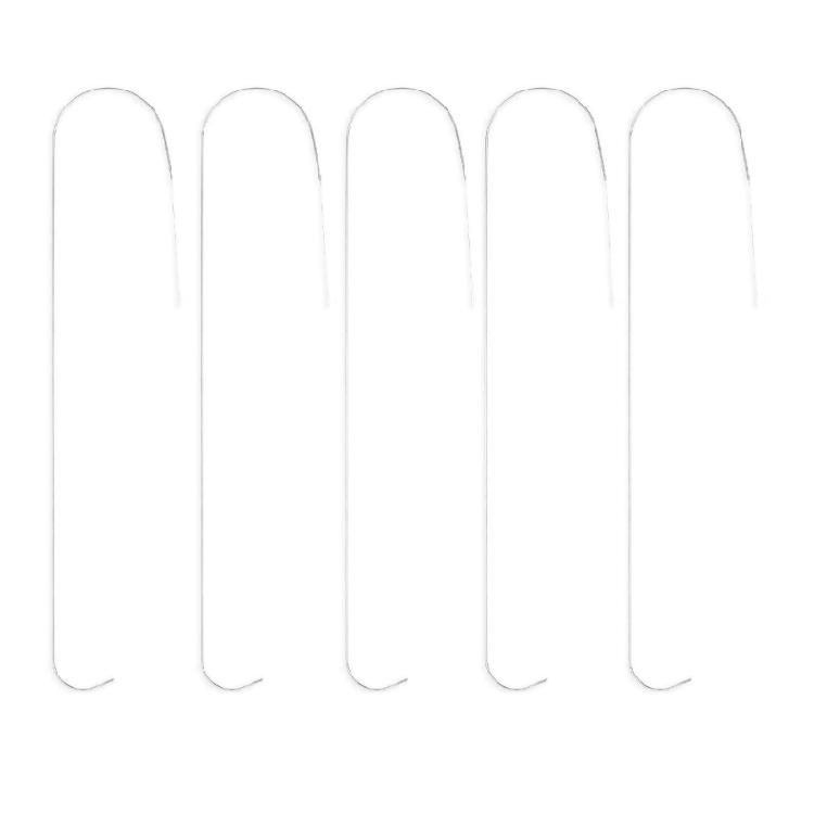 5Pieces Big Eye Curved Beading Needle Stainless Steel Bead Spinner Needle for Beaing Jewelry Making Art Craft Project