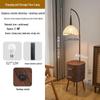 American Retro Style Floor Lamp with Drawer and Side Table for Living Rooms and Bedrooms