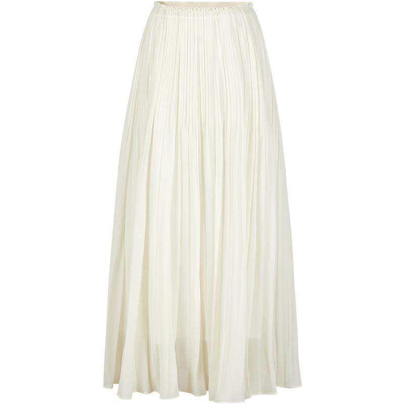 Jiuzi Women's Pleated Printed Resort Midi Skirt
