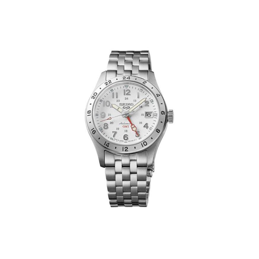 

SEIKO 100m Water Resistant Automatic Mechanical Movement Watch Men s Watches White Dial SBSC009 White Dial