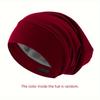 1pc Adjustable Satin Lined Double Layer Sleeping Hat For Hair Protection