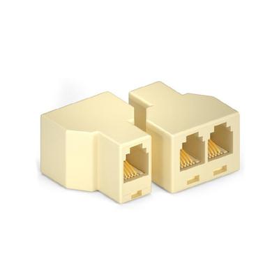 Versatility RJ11 6P4C/6P2C Telephone Splitter Quick Setups Phone Line Splitters For Double Phone Connection In Offices