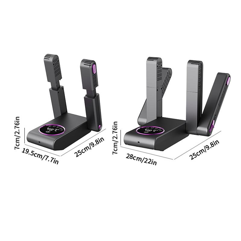 Portable Shoes Dryer, Upgraded 2 Or 4 Drying Racks, Foldable Boot Dryer And Deodorizer With Fan