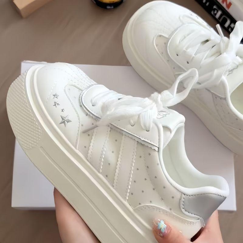 Milk White Platform White Shoes Women's with Skirt 2026 Shoes Summer Casual Board Shoes Bread Shoes
