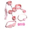 Set de jucării sexuale SM, set de jucării sexuale de cuplu din 7 piese, guler și lesă, cătușe, glezne, bici, minge pentru gură, mască pentru ochi, suport de frânghie de 10 metri, produse pentru adulți