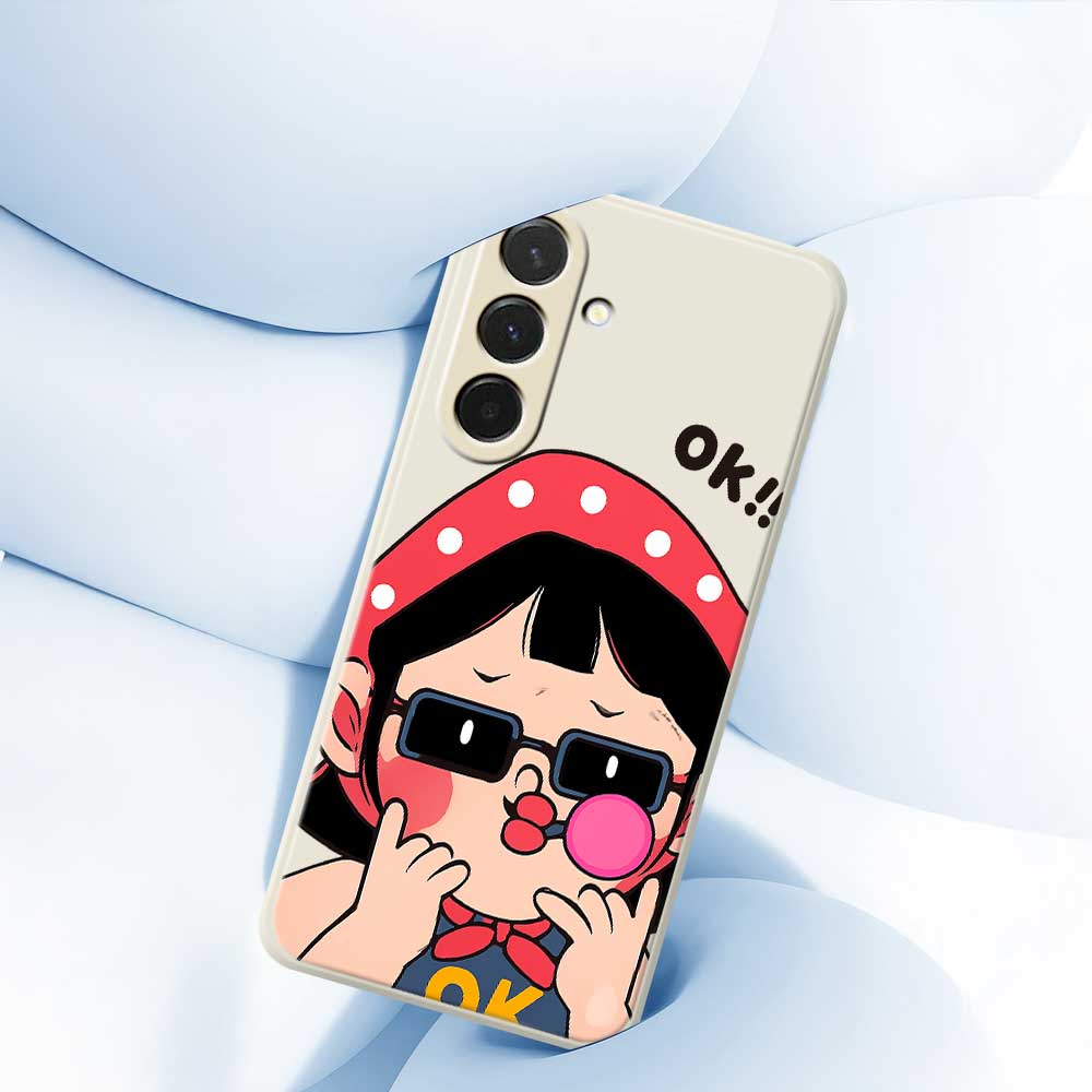 For Samsung Galaxy A36 5G Case Cute Kid Pattern Printing Straight Edge TPU Phone Back Cover