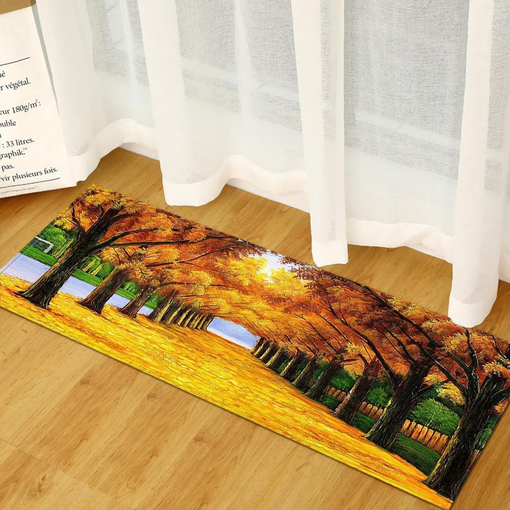 Small Fresh Household Door Mat, Kitchen Absorbent Strip, Bedroom Non-Slip Floor Mat, Living Room Carpet