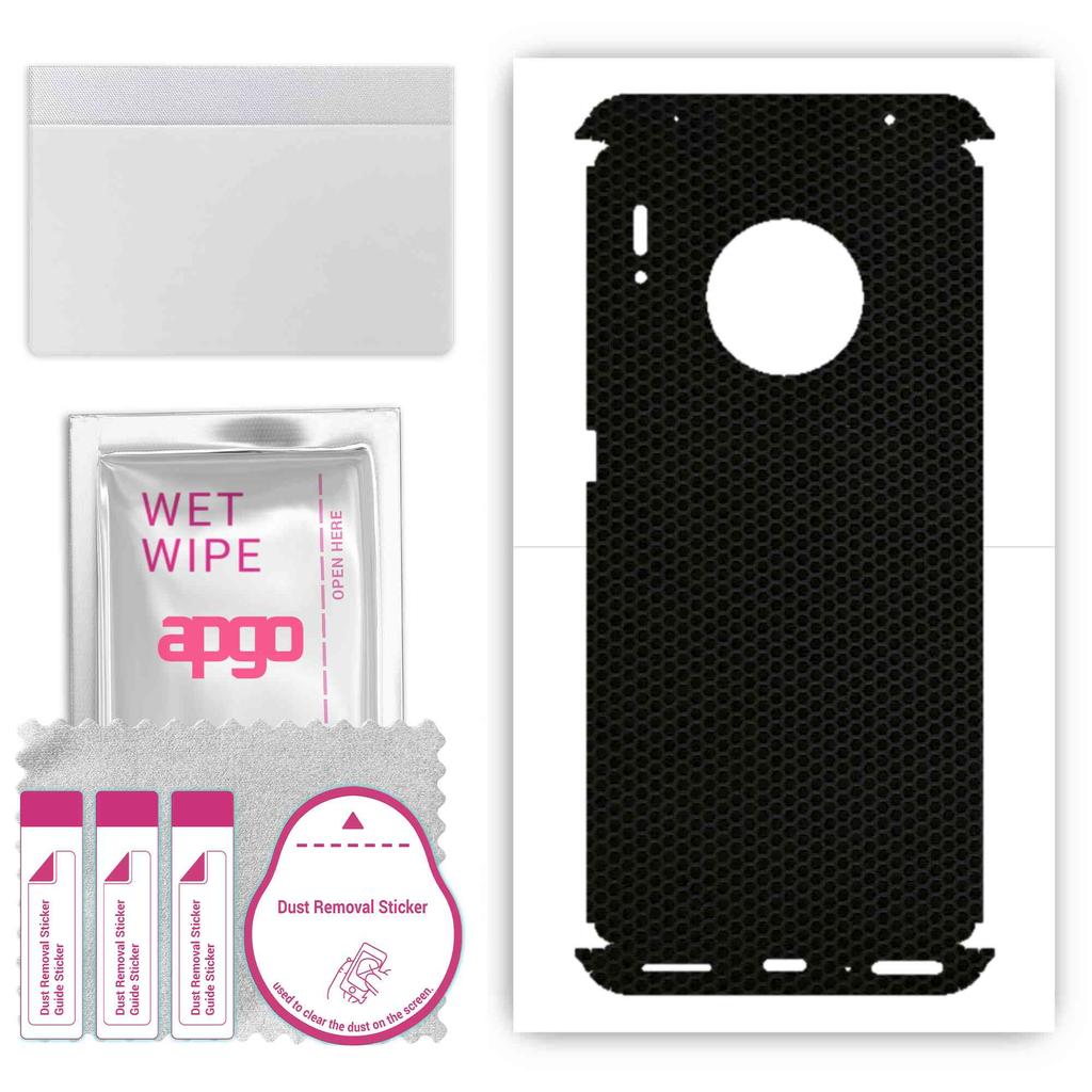 apgo Protective Skin Sticker for the back+sides compatible with Huawei Mate 30 Pro, Full Wrap Film, Foil, Vinyl - Pattern Matrix