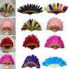 Novelty Feather Crown Peacock Costume Indian Headband Fascinator Decorative Headdress for Dance Show Carnival Halloween
