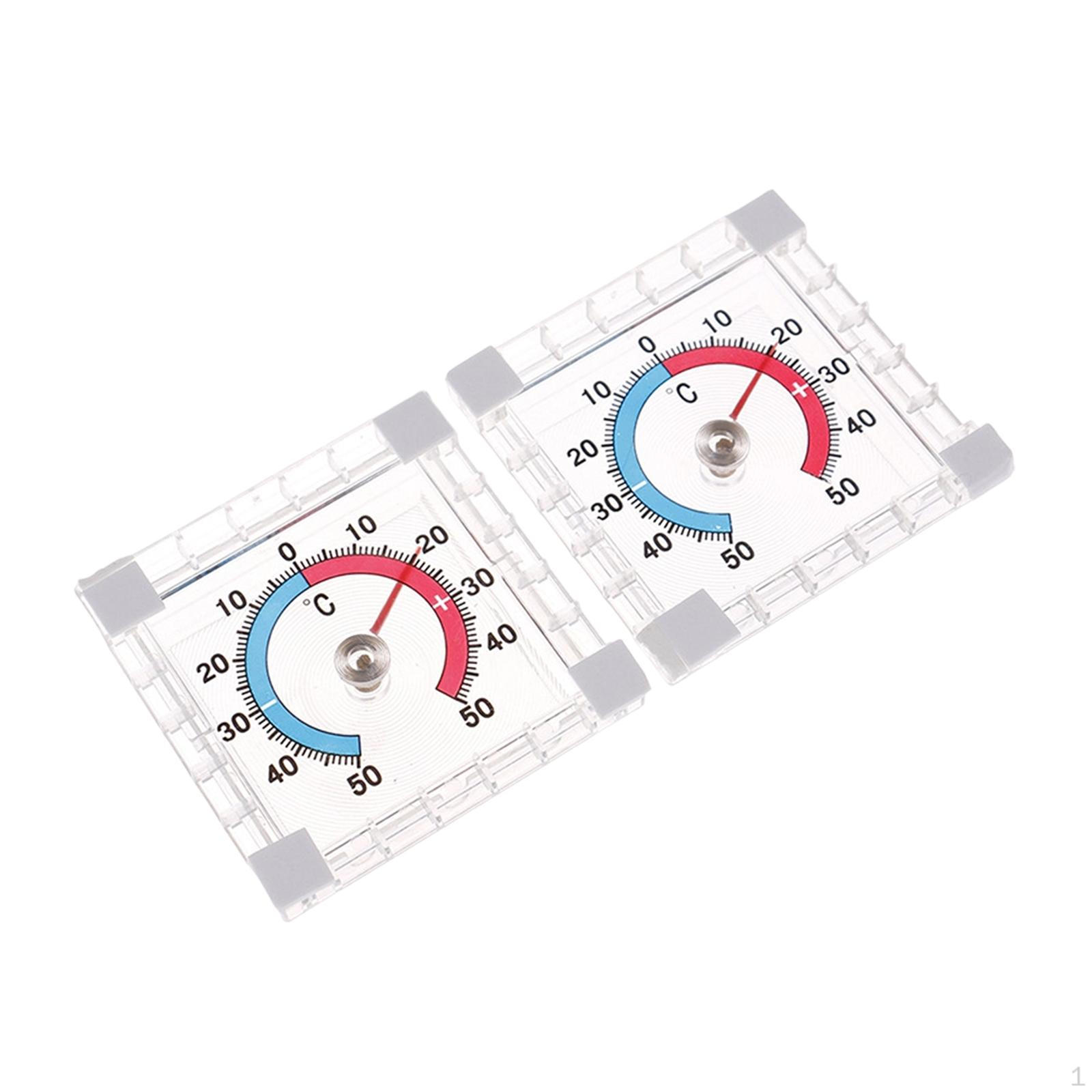 

2Pcs Window Door Thermometer 2.99inch Accurate Compact Portable Mini Analog Gauge for