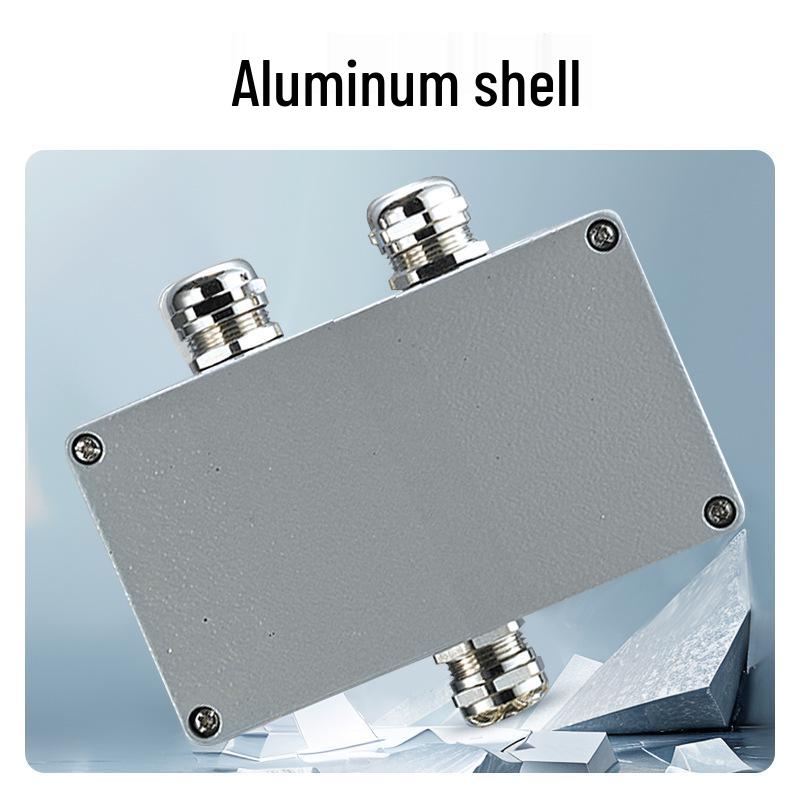 Caja de Conexiones Estanca para Exteriores de Aleación de Aluminio con Terminales