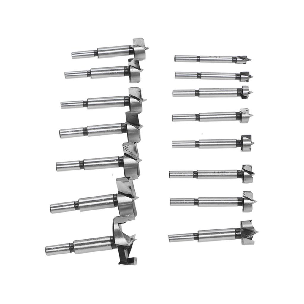 15 stk. Trebor i forskjellige størrelser Legering med høy hardhet Enkel installasjon Borsett for