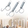 10 Packs Spring Hooks for Rabbit Cage Spring Latch Door Cage Accessories Wire Cage Clips Snap Hooks Multifunctional 3 Sizes