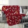 Cozy Christmas Flannel Throw AllSeason Soft Blanket for Couch  Camping Hypoallergenic  Machine Washable