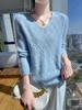 2025 A/W Women's V-Neck Mink Cashmere Loose Knit Pullover Sweater
