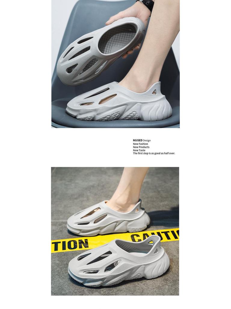 Sandale de grădină respirabile pentru bărbați și papuci de plajă de exterior cu talpă groasă 2023