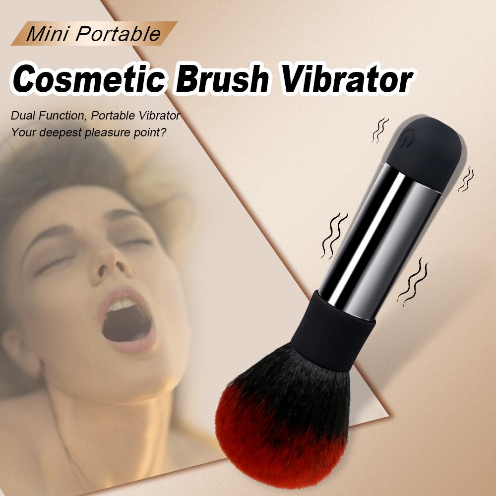 Make-up štětec G-bod vibrátor Sexuální hračky Výkonný vibrační stimulátor orgasmu klitorisu a bradavek USB bezdrátové nabíjení AV tyč masážní přístroj