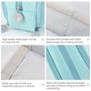 Large Capacity Pencil Case 3 Compartment Pouch Pen Bag for School Teen Girl Boy Men Women,Light Blue