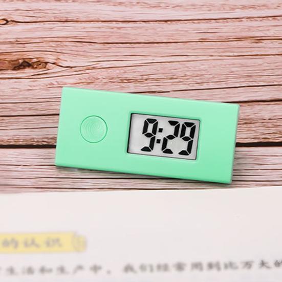 Electronic Clock Shock-proof LCD Display ABS Sturdy Mini Digital Alarm for Office